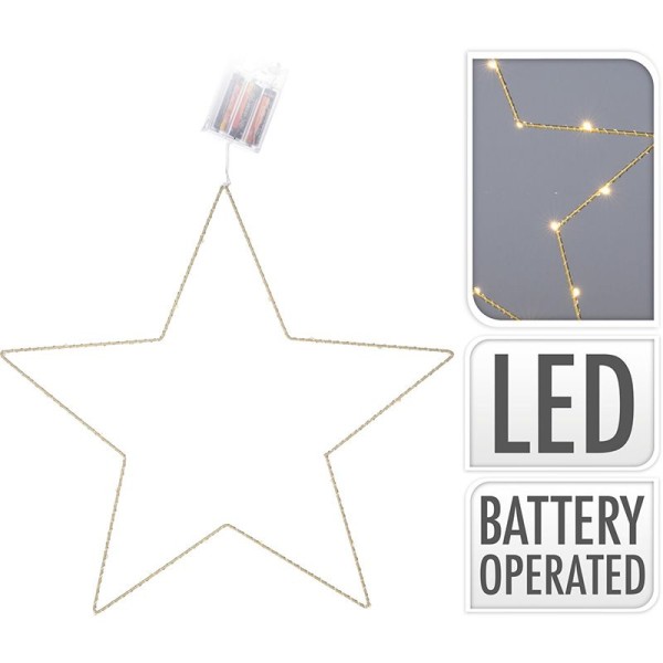 Kerstverlichting - ster- 45cm - 25 lampjes