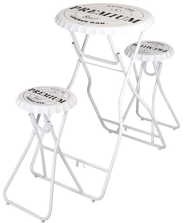 Bartafel met 2 stoelen geschikt voor buiten